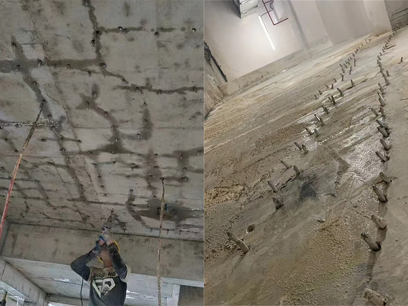 某房屋结构裂缝修补漏水及加固案例